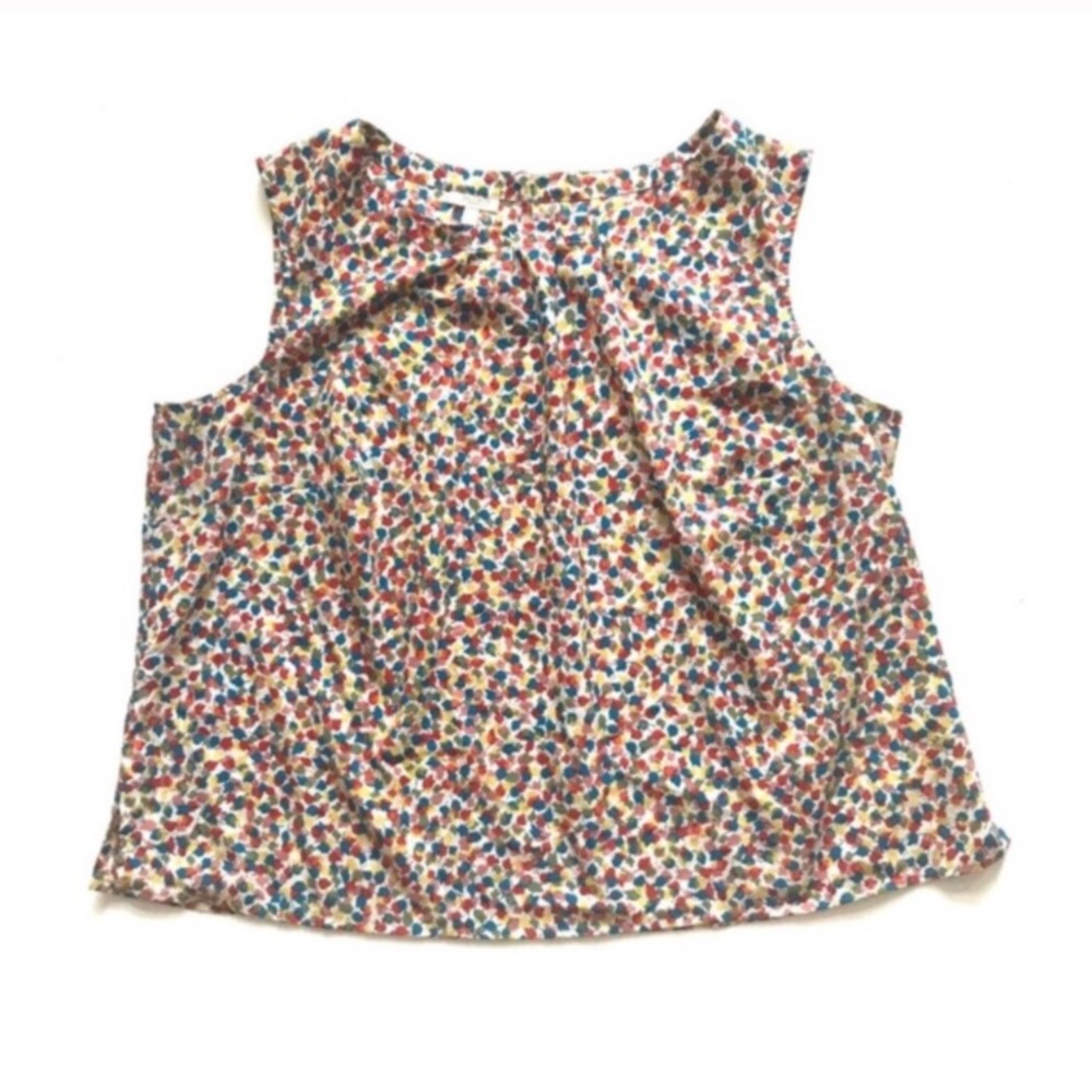 Talbots Colorful Leaf Print Top